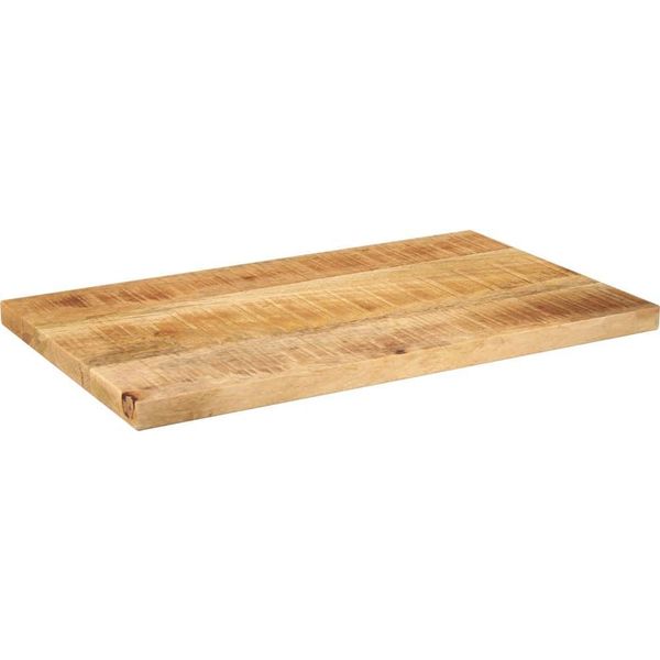Vidaxl Piano Da Tavolo 50X40X3,8 Cm Rettangolare Legno Massiccio Grezzo Mango-image