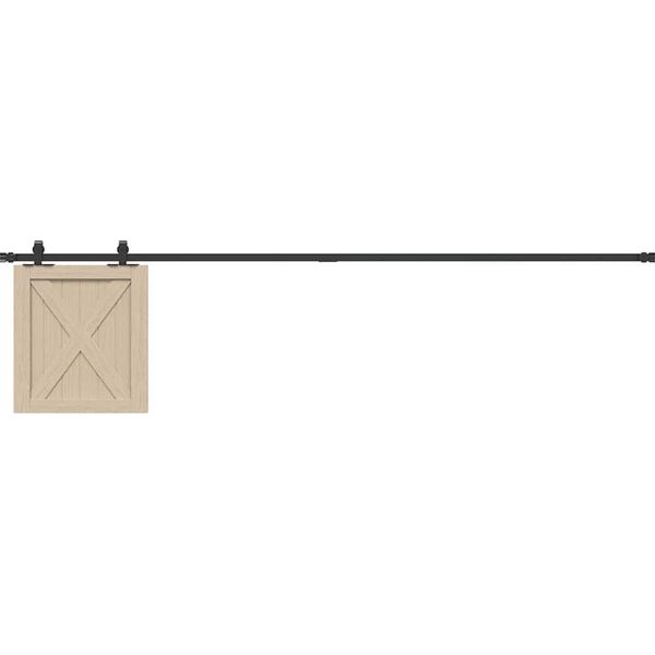 Vidaxl Set Di Accessori Per Porte Scorrevoli Per Armadi 213 Cm Acciaio Al Carbonio-image