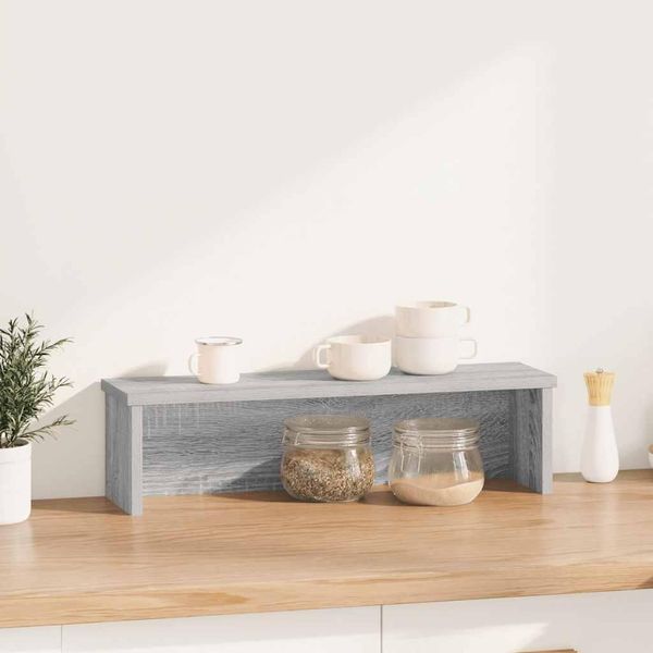 Vidaxl Scaffale Da Cucina Impilabile Grigio Sonoma 50X15X16 Cm Materiale A Base Di Legno-image