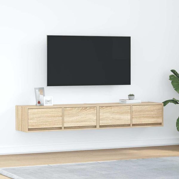 Vidaxl Mobili Tv 2 Pezzi Rovere Sonoma 80X31X25,5 Cm Materiale A Base Di Legno-image