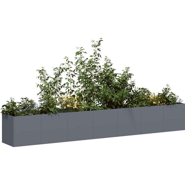 Vidaxl Fioriera Antracite 280X40X40 Cm Acciaio Laminato A Freddo-image