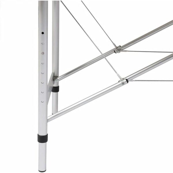 Vidaxl Lettino Da Massaggio Pieghevole A 2 Zone Con Struttura In Alluminio Nero-image