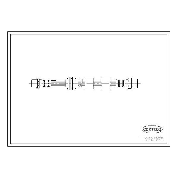 Corteco 19026875 Tubo Freno Anteriore Per Vw Sharan (7M8, 7M9, 7M6) Per Ford Galaxy (Wgr) Per Seat Alhambra (7V8, 7V9)-image