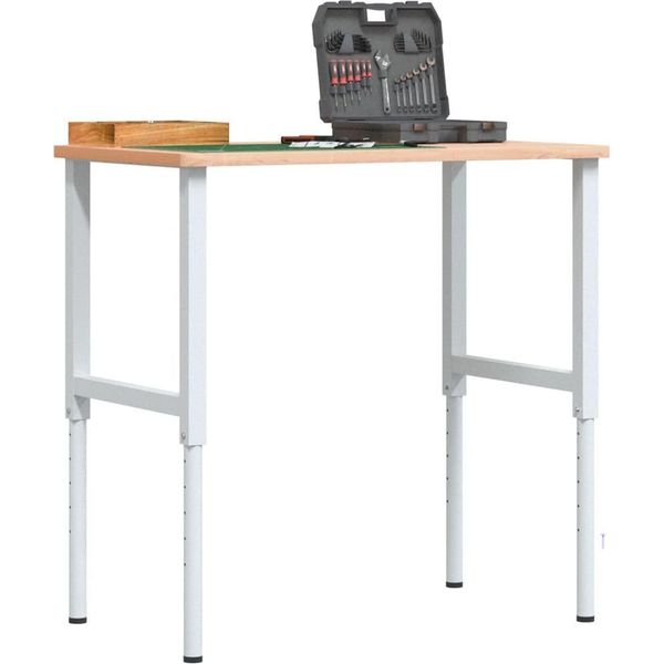 Telaio Del Banco Da Lavoro Regolabile 2 Pz. Metallo 55X(69-95,5) Cm Grigio-image