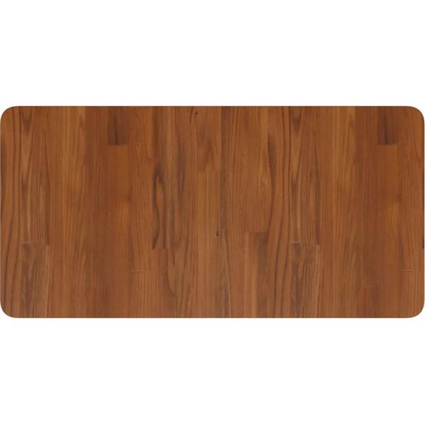 Vidaxl Piano Lavabo Marrone Scuro 80X40X1,5 Cm In Legno Massiccio Trattato-image