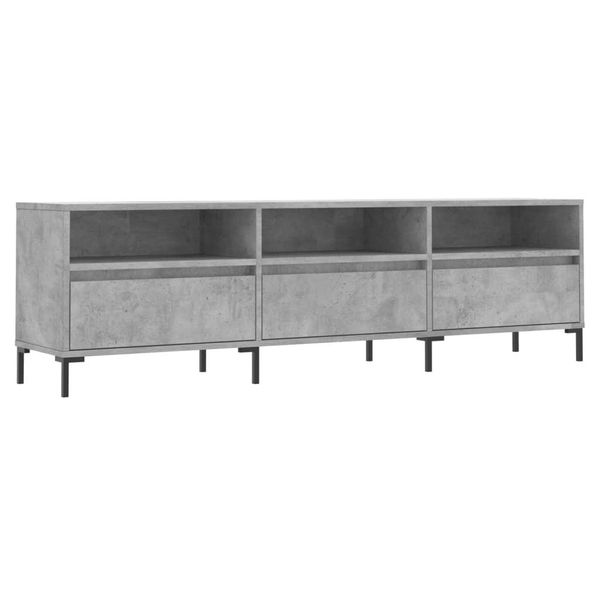 Mobile Tv Grigio Cemento 150X30X44,5 Cm Materiale A Base Di Legno-image