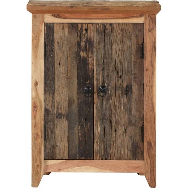 Vidaxl Credenza 55X33X75 Cm In Legno Massiccio Di Acacia E Legno Di Recupero-image