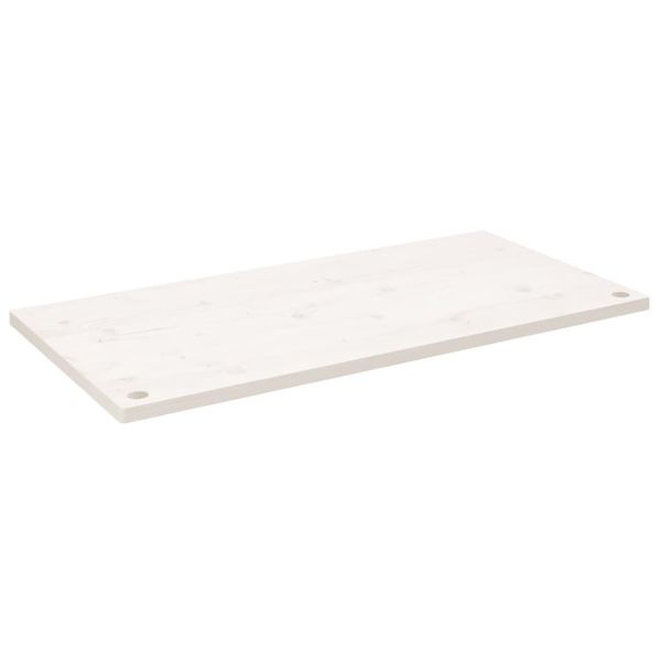 Vidaxl Piano Scrivania Bianco 100X60X2,5 Cm In Legno Di Pino Massiccio-image