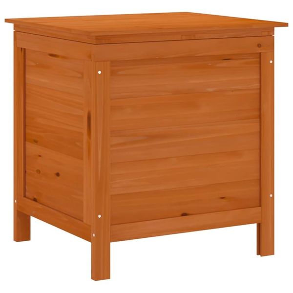 Vidaxl Cassapanca Da Giardino Marrone 50X49X56,5 Cm In Legno Massiccio D'abete-image