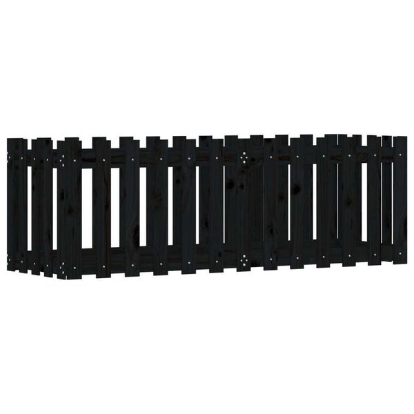 Vidaxl Letto Rialzato A Doghe Design Nero 150X50X50 Cm In Legno Di Pino Massiccio-image