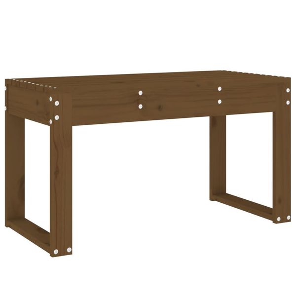 Panchina Da Giardino Marrone Miele 80X38X45 Cm In Legno Di Pino Massiccio-image