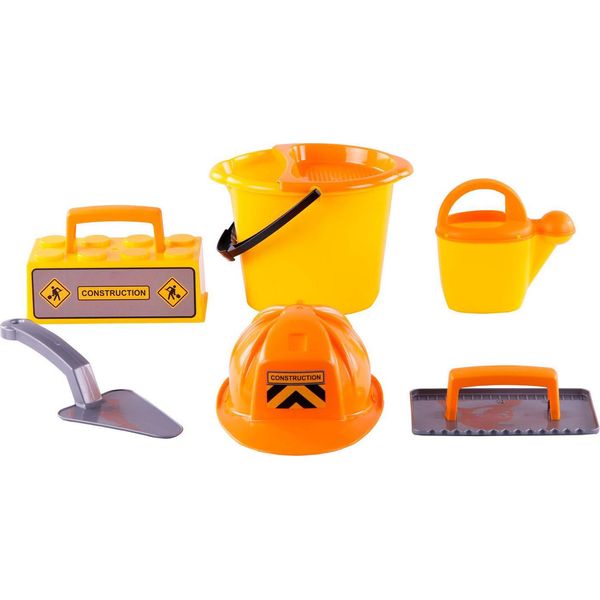 Set Di Secchi Da Muratore Cavallino Con Attrezzi Ed Elmetto, 6 Dlg.-image