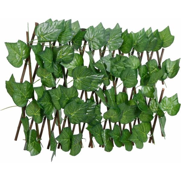 Vidaxl Traliccio Con Foglie Di Vite Artificiale 5 Pz. Estensibile 180X20Cm-image