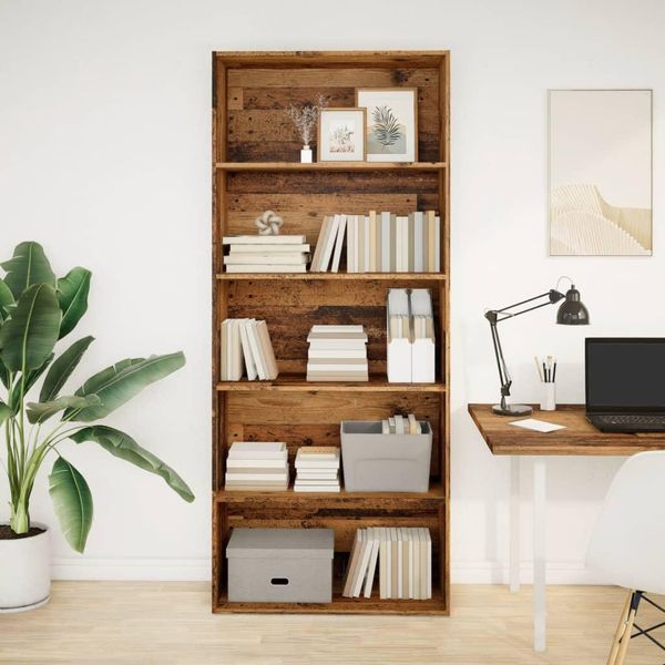 Vidaxl Libreria In Legno Vecchio 80X30X189 Cm Materiale A Base Di Legno-image