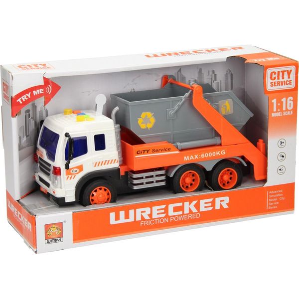 Camion Giocattolo Con Cassone Luce E Suono Contenitore Da Costruzione Per Bambini-image