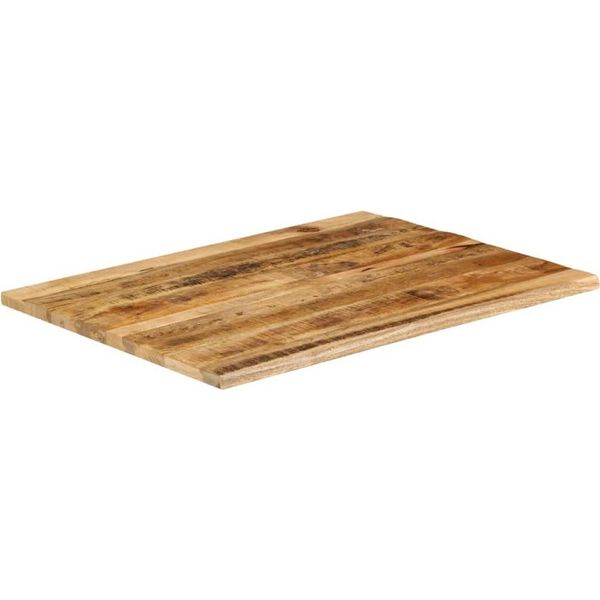 Vidaxl Piano Da Tavolo 100X80X3,8 Cm Bordo Albero Legno Massiccio Legno Di Mango Grezzo-image