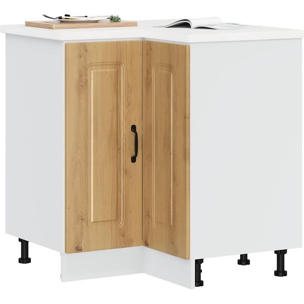 Vidaxl Base Ad Angolo Per Cucina Kalmar Artisan In Legno Rovere-image