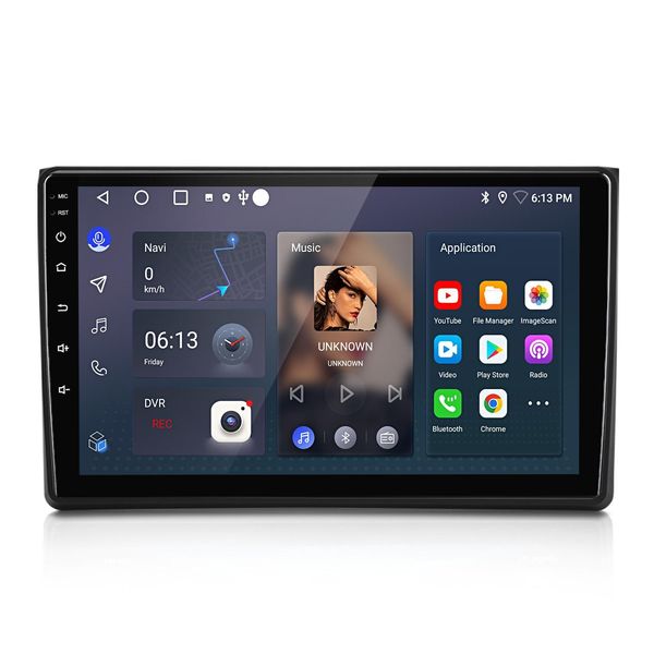 6+128G 9" Android 14 Autoradio Carplay Per Audi A4 B6 B7 8HE 2000-2009 Gps Navi Bt Wifi 4G Swc Dab+ Usb Fm Rds 8 Core"-image