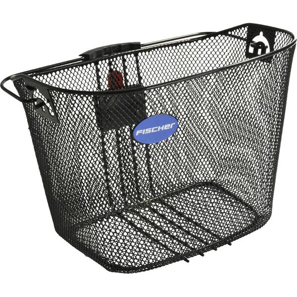 Fischer 61076 Fischer Cestino Da Manubrio Per Bicicletta Con Chiusura Rapida, Nero-image