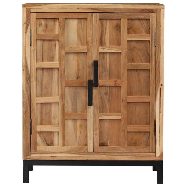 Vidaxl Credenza In Legno Massiccio Di Acacia 60X35X76 Cm Marrone-image