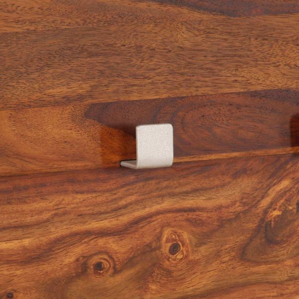 Vidaxl Appendiabiti Da Parete In Legno Massiccio Di Acacia 118×40 Cm-image