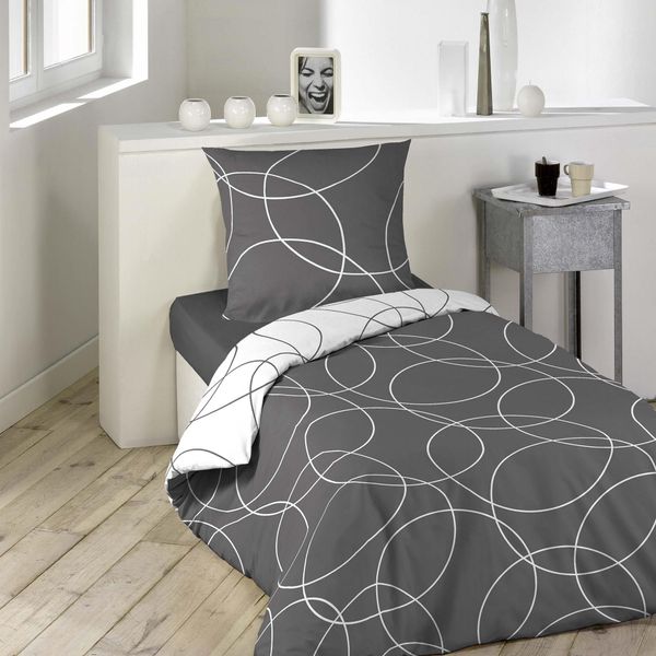 Set Di Biancheria Da Letto - Douceur D'intéRieur - Elton - Microfibra - 200 X 140 Cm - Grigio-image