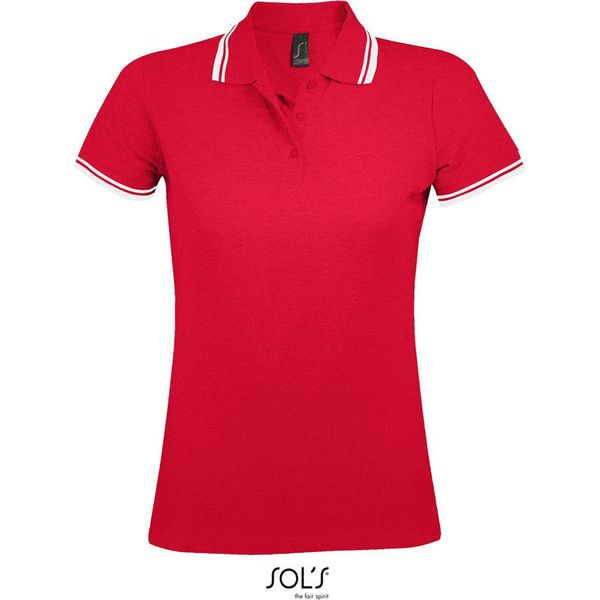 Sols 00578 | Polo Da Donna Pasadena - Colore: Rosso/Bianco - Taglia: S-image