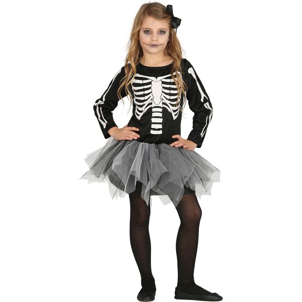Guirca Parties Costume Da Scheletro Con Tutù Per Bambini. Guirca Fascia D'età: +3 Anni-image