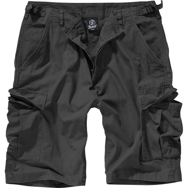 Brandit - Pantaloncini Bdu In Cotone Ripstop Nero - S-image