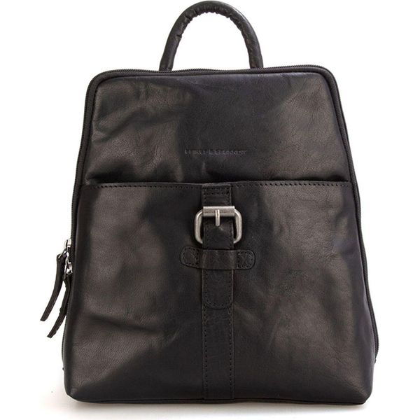 Spikes & Sparrow Pelle Zaino Per Il Tempo Libero Zaino Bronco Backpack Black Nero-image