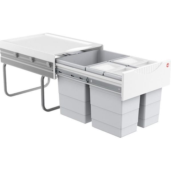 Cestino Hailo 3642132 Tr Swing Tandem Salvaspazio 2X 8,5 + 18 Litri-image
