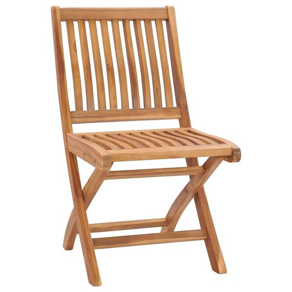 Vidaxl Sedie Da Giardino Pieghevoli 8 Pz. Legno Massiccio Di Teak-image