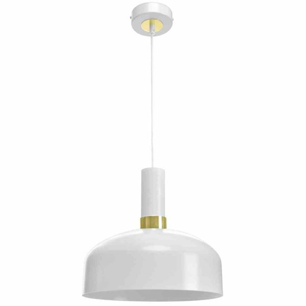 Malmo Bianco/Oro Luce A Sospensione 1Xe27 Luce A Soffitto Lampada A Soffitto Luce A Sospensione-image