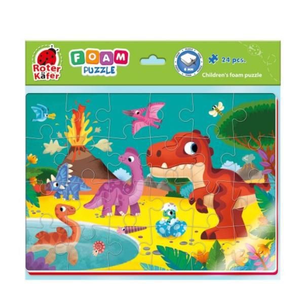 Morbido Puzzle In Schiuma A4 Immagini Divertenti Dinosauri RK6020-08-image