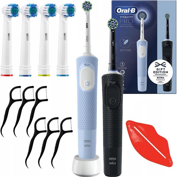 Confezione Doppia Di Spazzolini Elettrici Oral-B Vitality Pro D103 Duo + Accessori-image