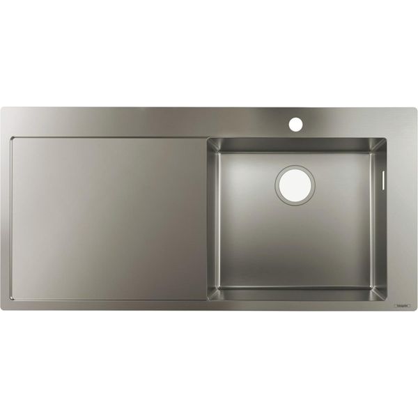 Lavello Da Incasso 450 Con Scolapiatti, S715-F450 Acciaio Inox-image