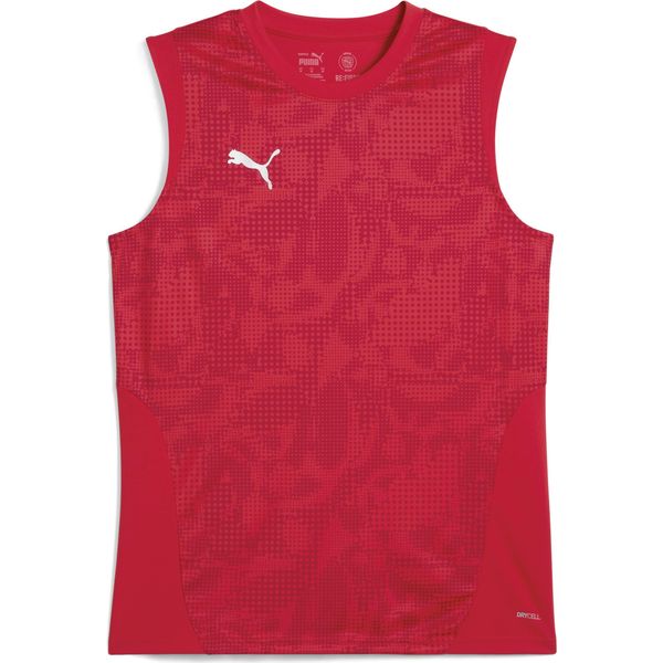 Puma Teamcup Maglia Da Allenamento Senza Maniche Uomo Rosso Argento Taglia 3XL-image