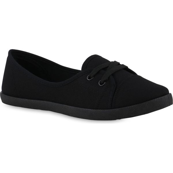 Van Hill Donna Ballerine Sportive Comode Scarpe Casual In Tessuto 841298, Colore: Nero, Taglia: 37-image
