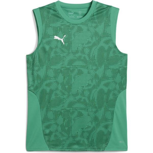Puma Teamcup Maglia Da Allenamento Senza Maniche Uomo Verde Argento Taglia M-image