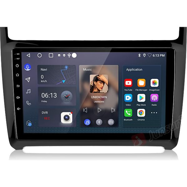 2+64G 9 "Carplay Android 15 Autoradio Per Vw Polo 6R 6C 2008-2020 Gps Navi Wifi Bt Dab+ Swc Usb Dsp"-image
