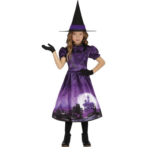 Guirca Costume Ragazza Dalla Casa Stregata Della Strega 10-12 Anni 10-12 Anni-image