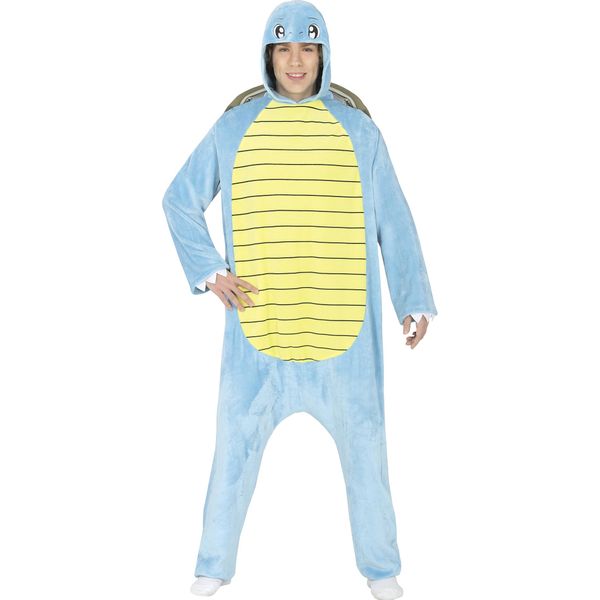 Tartaruga Costume Uomo Animale Tuta Con Cappuccio Gioco Ninja Carnevale Cappuccio Steiner Giallo Pancia Guscio Ebenes, Taglia: 48 - 50 (M) Colore: Blu-image