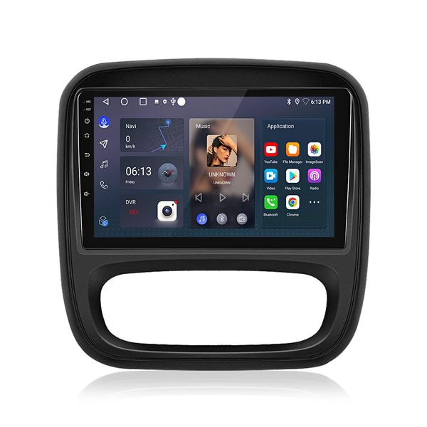 6+128G 9" Autoradio Carplay Android 14 Per Renault Trafic 3 2014-2021 Gps Navi Wifi 4G Bt Swc Dab+ Usb Dsp 8-Core"-image