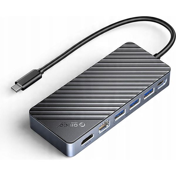 Orico Om28Pr-G2 Docking Station Usb-C Con Supporto Per Dischi M.2 + 1X Usb-A 3.2 + 1X Usb-C 3.2 + 2X Usb-A 2.0 + 1X Hdmi + 1X Ethernet - Nero-image