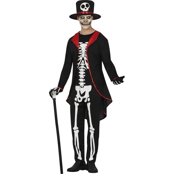 Guirca Costume Da Scheletro Elegante Da Uomo L L-image