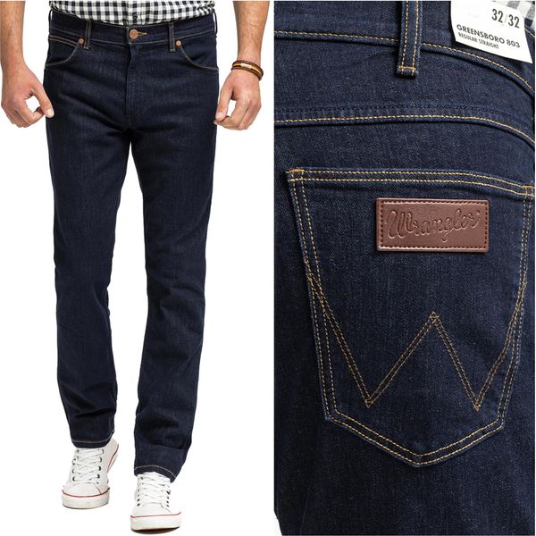 Wrangler, Jeanshosen Da Uomo, Vestibilità Dritta, Greensboro, W36 L32, Blau, Jeans, Baggyjeans, Buggy-image