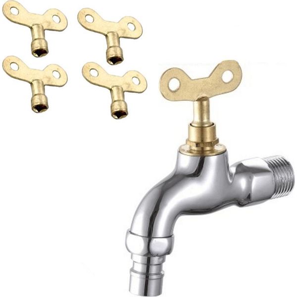 Inf Rubinetto Ottone Bloccabile Con Chiave Per Lavatrice Antifurto Esterno-image