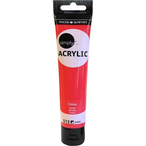 Daler Rowney Simply Acrylic Paint Crimson 75 Ml 1 Pz-image