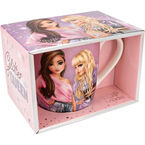 Depesche 12607 Topmodel Glitter Queen - Tazza Con Modello E Stampa Glitter, Capacità Circa 300 Ml Despeche-image