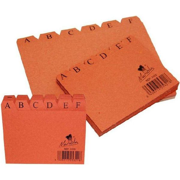 Liderpapel File Index Leader Carta Cartone N2 75X125 Mm Arancione Arancione Taglia Unica-image